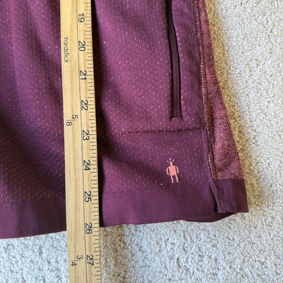 Smartwool Intraknit 250 Hoodie Womens L Maroon Excellent Merino Wool Pullover - Picture 8 of 10